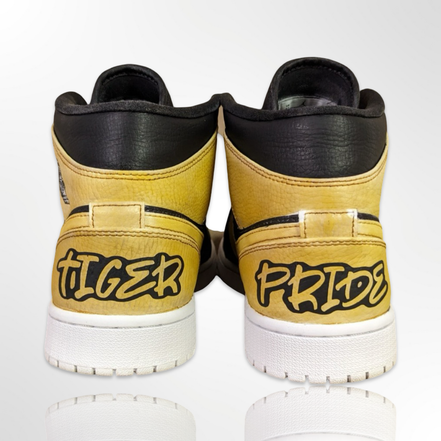 Murray High School "Tiger Pride" Custom Shoes - Air Jordan 1 Mid - FREE SHIPPING