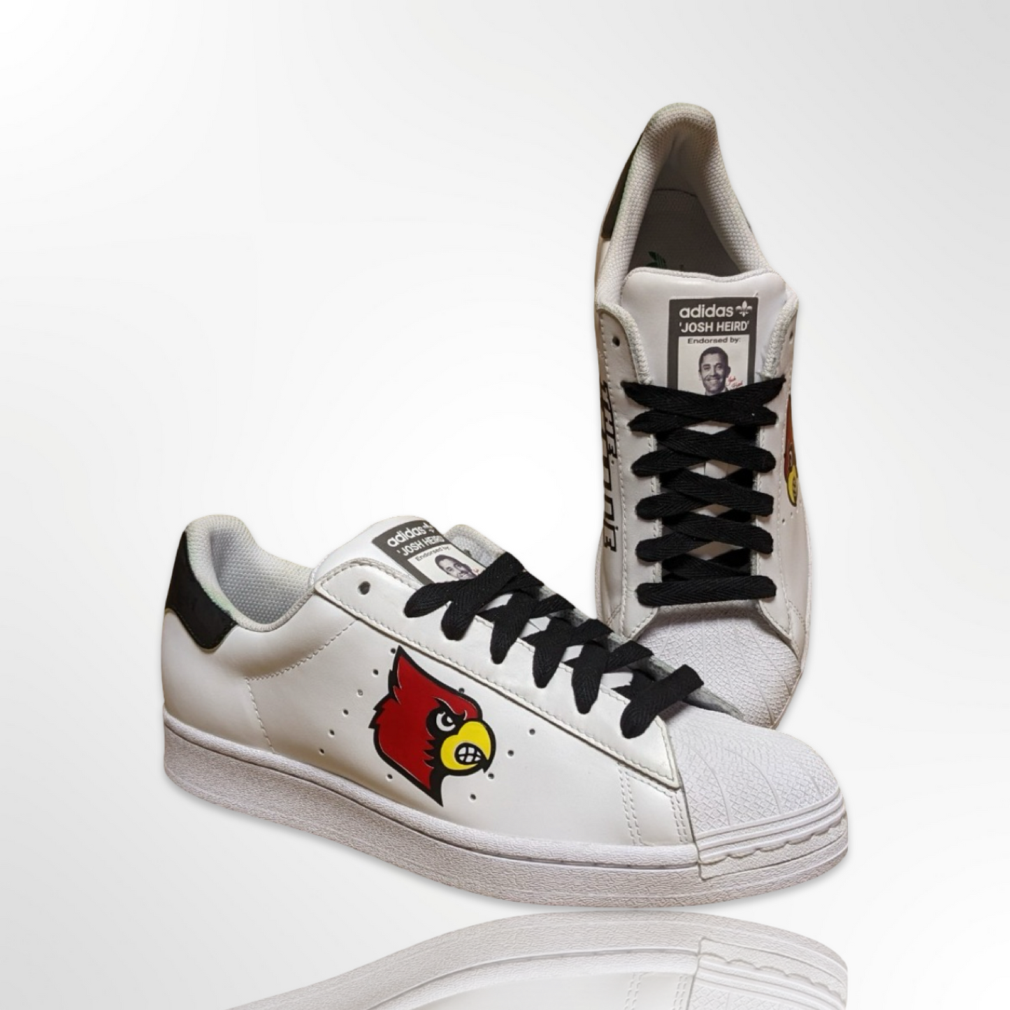 UofL University of Louisville "The Ville" Custom Shoes - Adidas Superstar - FREE SHIPPING