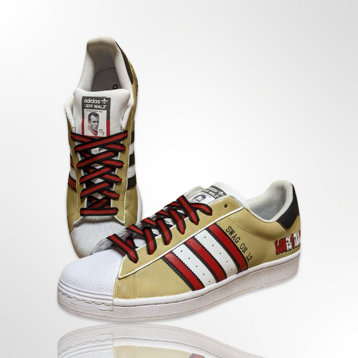 UofL University of Louisville "Don't Sweat The Technique" Custom Shoes - Adidas Superstar - FREE SHIPPING