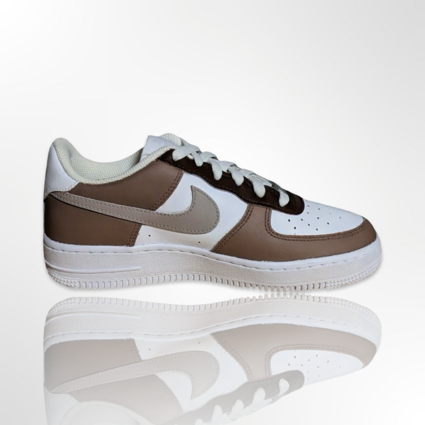 "Chocolate Mocha" Custom Shoes - Nike Air Force 1 Low - FREE SHIPPING