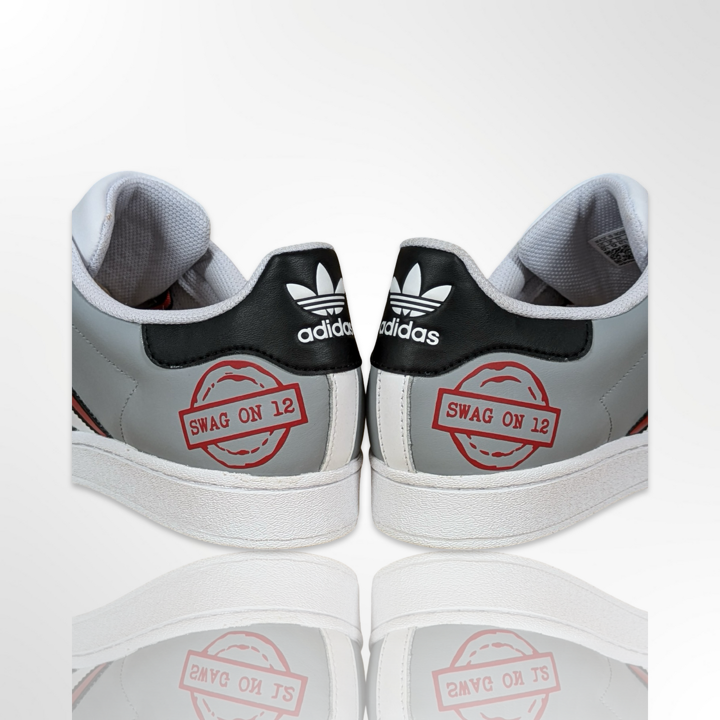 Tartan Grey Plaid Custom Shoes - Adidas Superstar - FREE SHIPPING