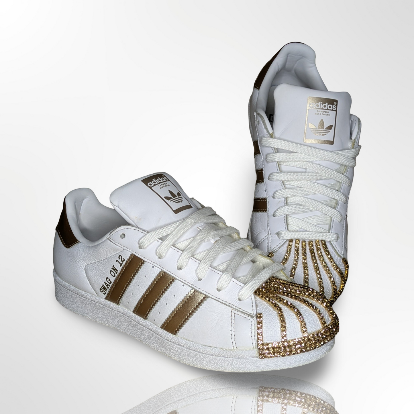 '24K Magic' Custom Shoes - Adidas Superstar - FREE SHIPPING