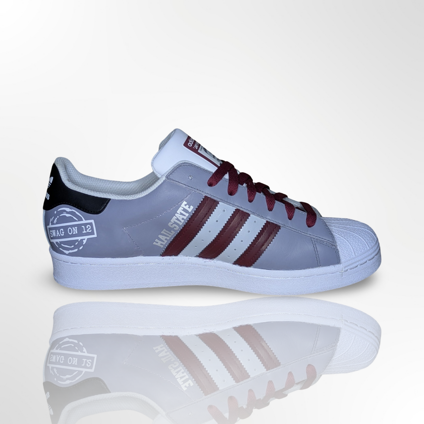 ‘Hail State’ Custom Shoes - Adidas Superstar - FREE SHIPPING