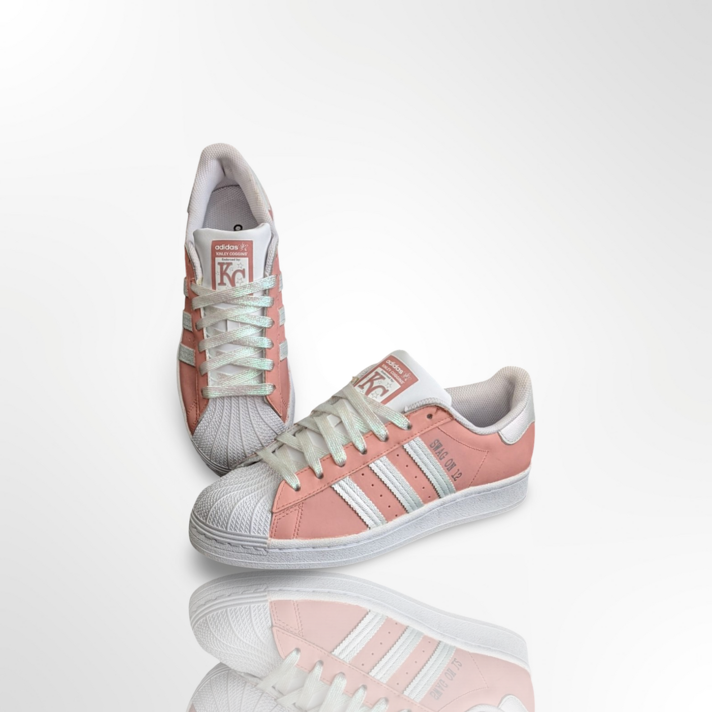 "Vintage Petal Pink" Custom Shoes - Adidas Superstar Shell Toe - FREE SHIPPING