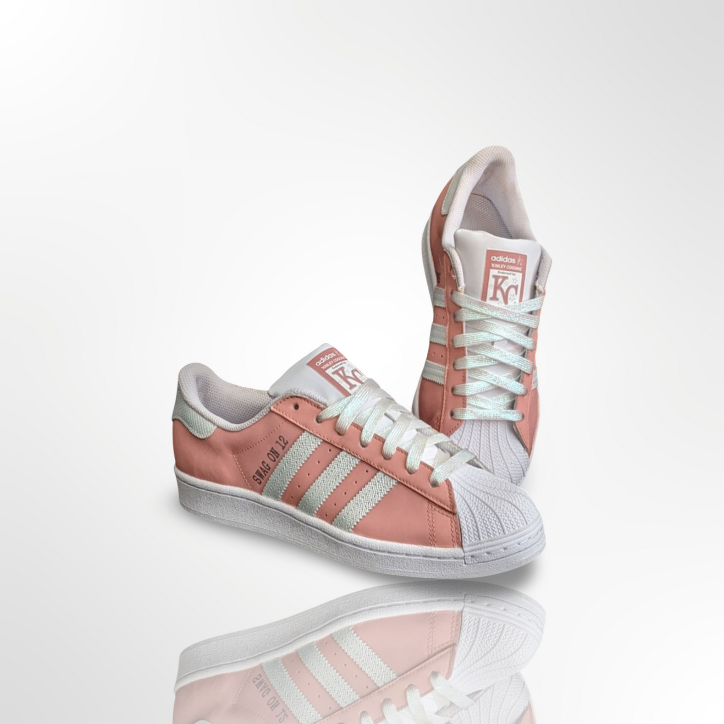 "Vintage Petal Pink" Custom Shoes - Adidas Superstar Shell Toe - FREE SHIPPING