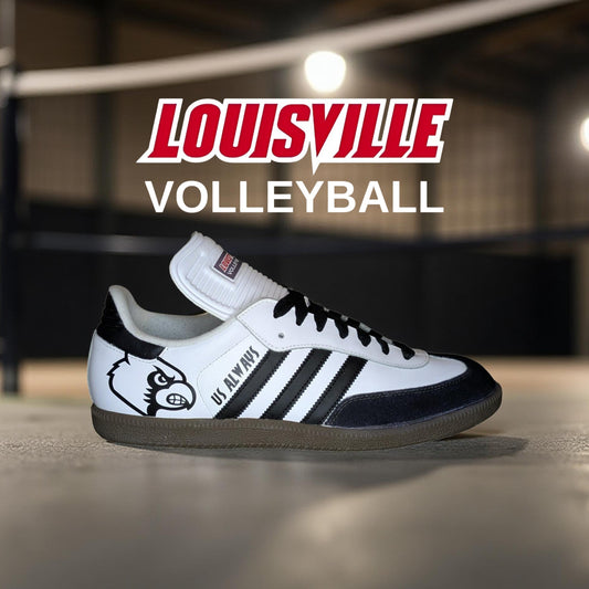 U of L Volleyball ‘Dan Meske 1’s’ Custom Shoes - Adidas Superstar - FREE SHIPPING