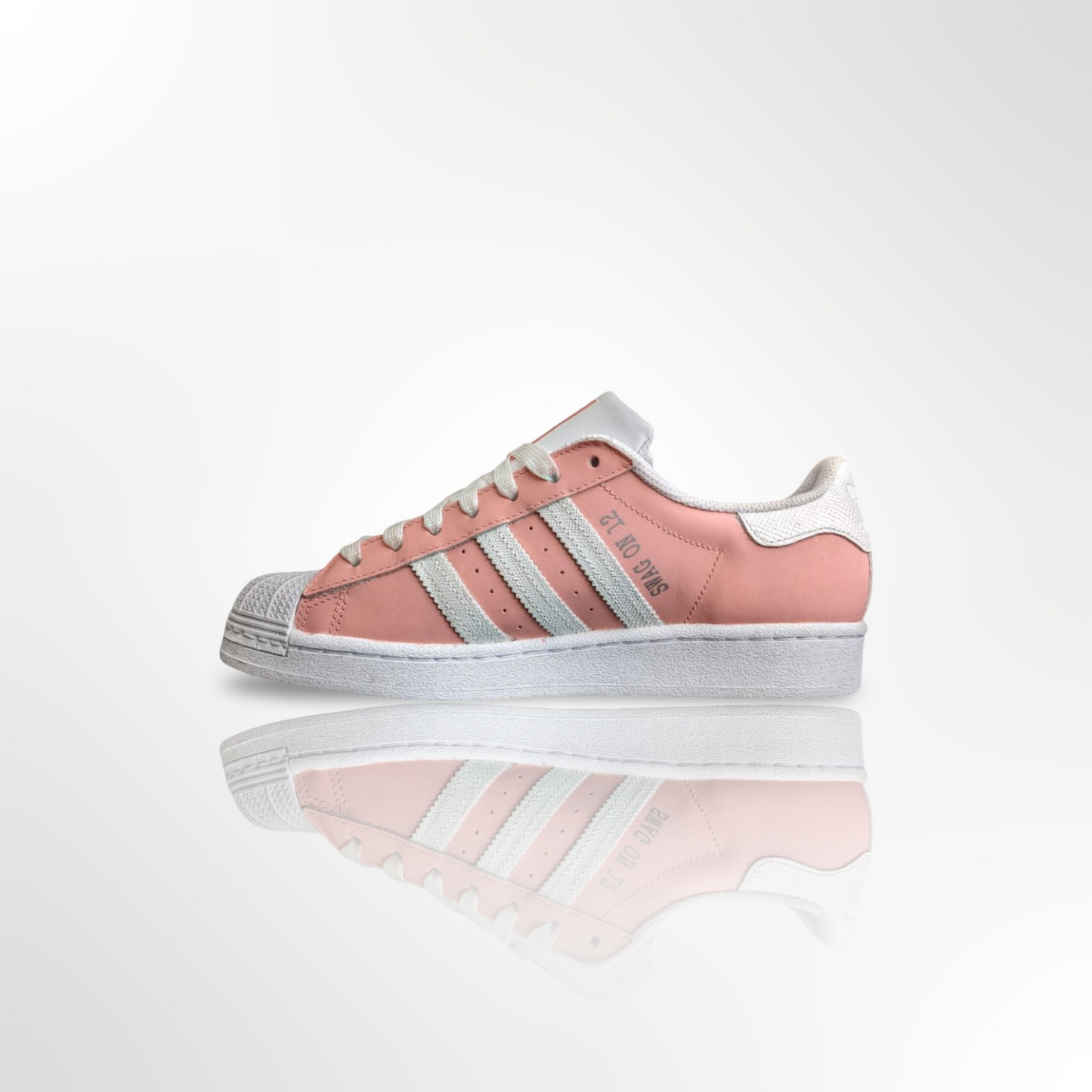 "Vintage Petal Pink" Custom Shoes - Adidas Superstar Shell Toe - FREE SHIPPING