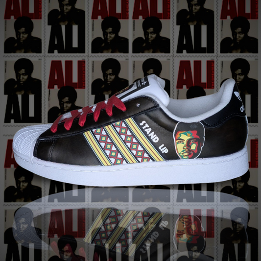 'STAND UP' Ali Custom Shoes - Superstar Shell Toes - FREE SHIPPING