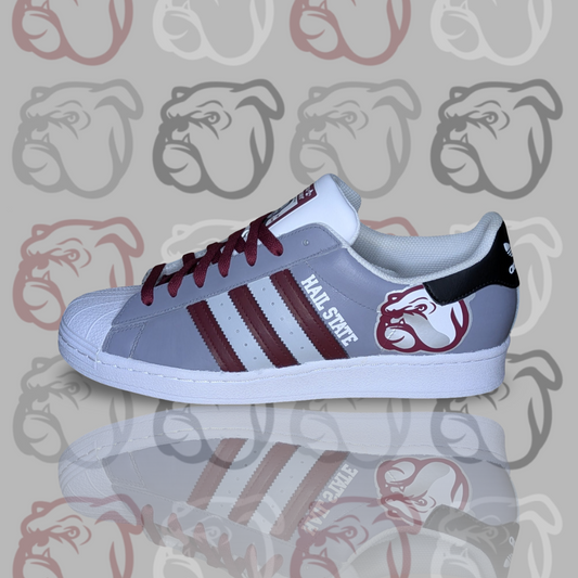‘Hail State’ Custom Shoes - Adidas Superstar - FREE SHIPPING