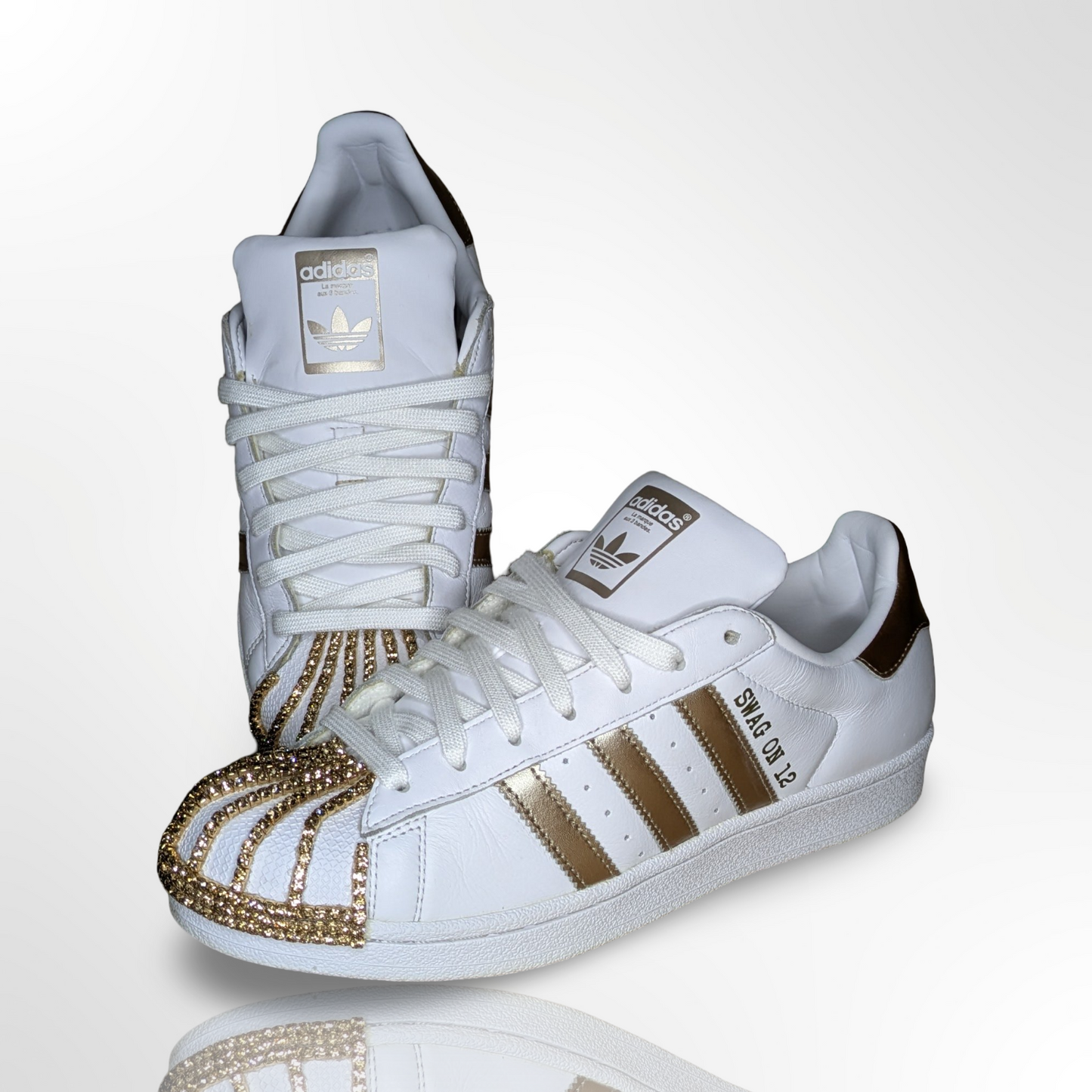 '24K Magic' Custom Shoes - Adidas Superstar - FREE SHIPPING