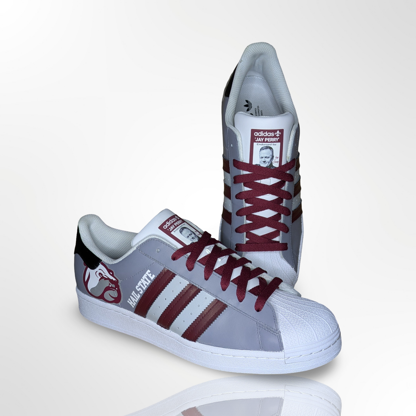 ‘Hail State’ Custom Shoes - Adidas Superstar - FREE SHIPPING