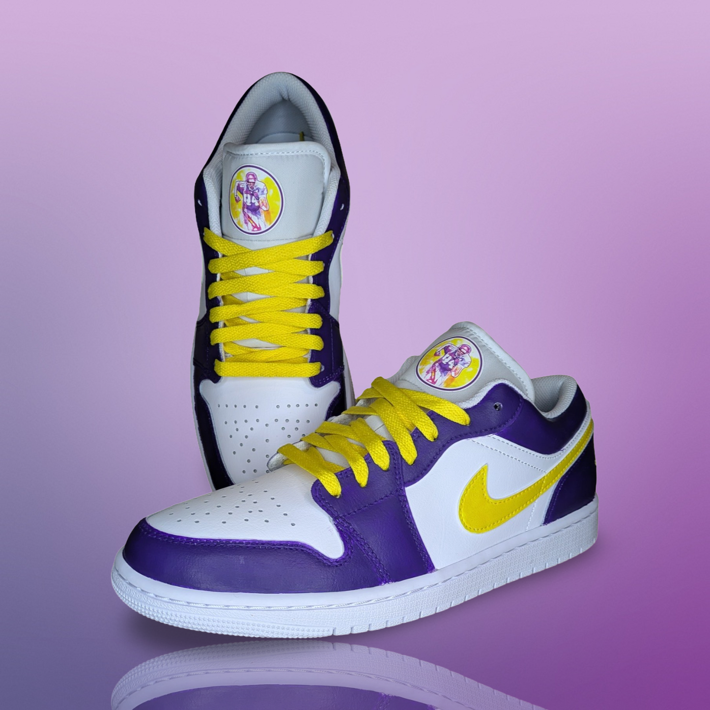 ‘Randy Miss Vikings’ Custom Shoes - Jordan 1 Low - FREE SHIPPING
