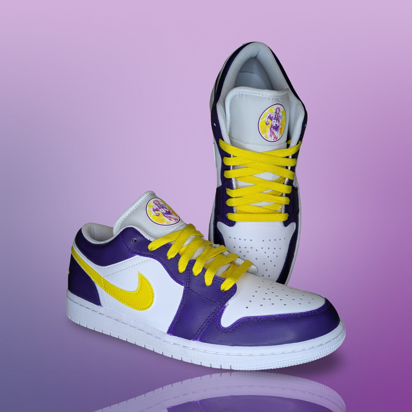 ‘Randy Miss Vikings’ Custom Shoes - Jordan 1 Low - FREE SHIPPING