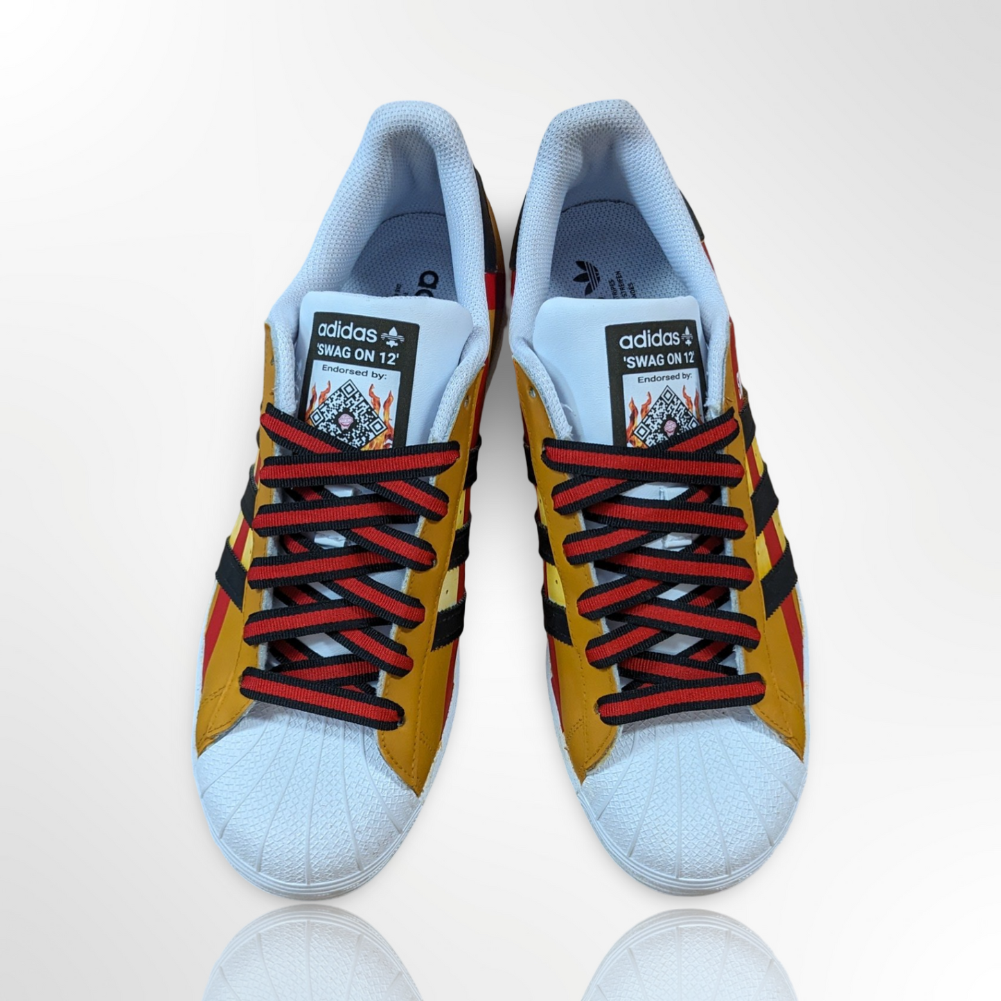 Tan Tartan Custom Shoes - Adidas Superstar - FREE SHIPPING