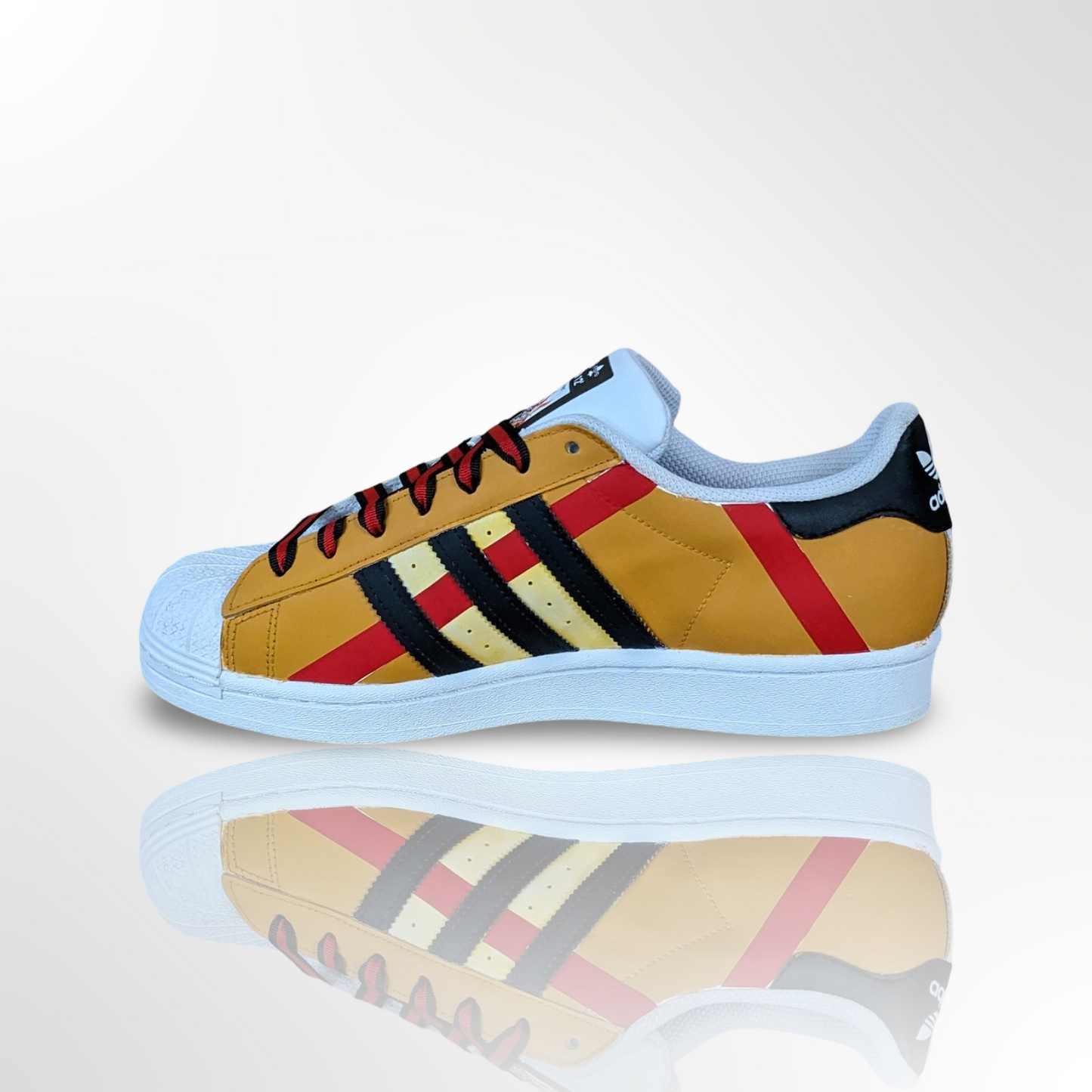 Tan Tartan Custom Shoes - Adidas Superstar - FREE SHIPPING