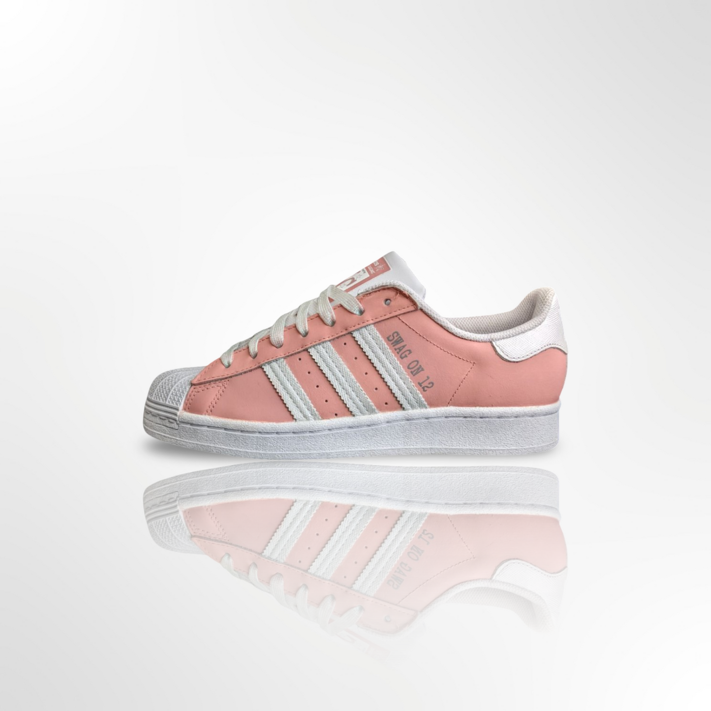 "Vintage Petal Pink" Custom Shoes - Adidas Superstar Shell Toe - FREE SHIPPING
