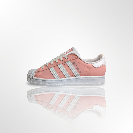 "Vintage Petal Pink" Custom Shoes - Adidas Superstar Shell Toe - FREE SHIPPING
