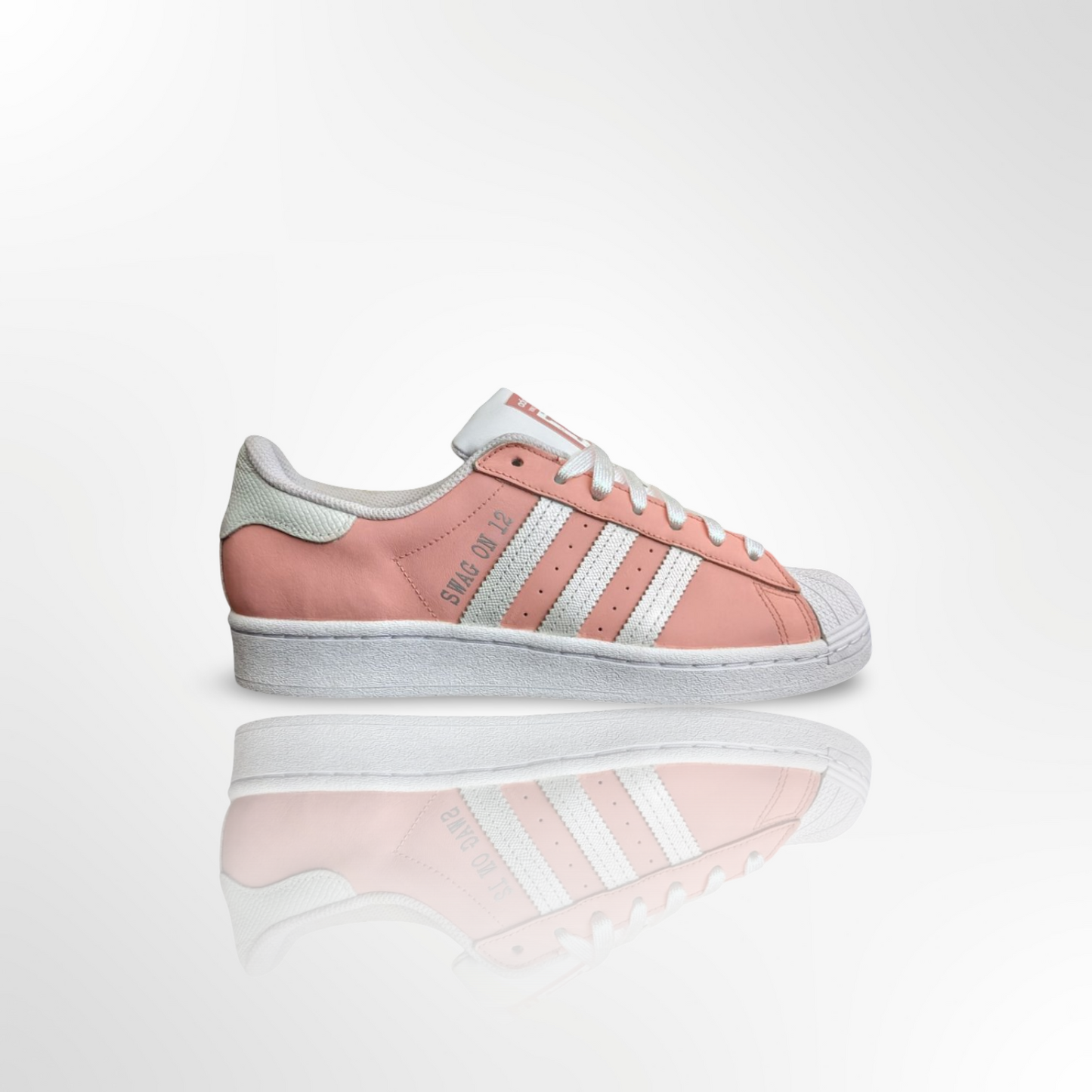 "Vintage Petal Pink" Custom Shoes - Adidas Superstar Shell Toe - FREE SHIPPING