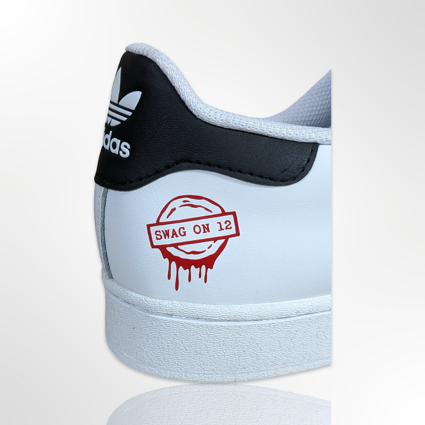 UofL University of Louisville White/Red/Black - "Louisville LOVE" Custom Shoes - Adidas Superstar - FREE SHIPPING