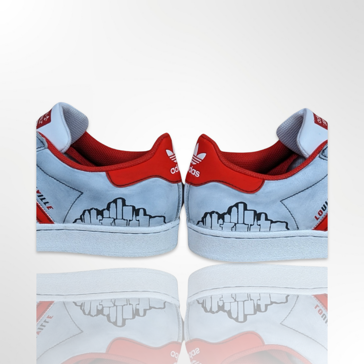 UofL University of Louisville "Rep My City" Custom Shoes - Adidas Superstar - FREE SHIPPING
