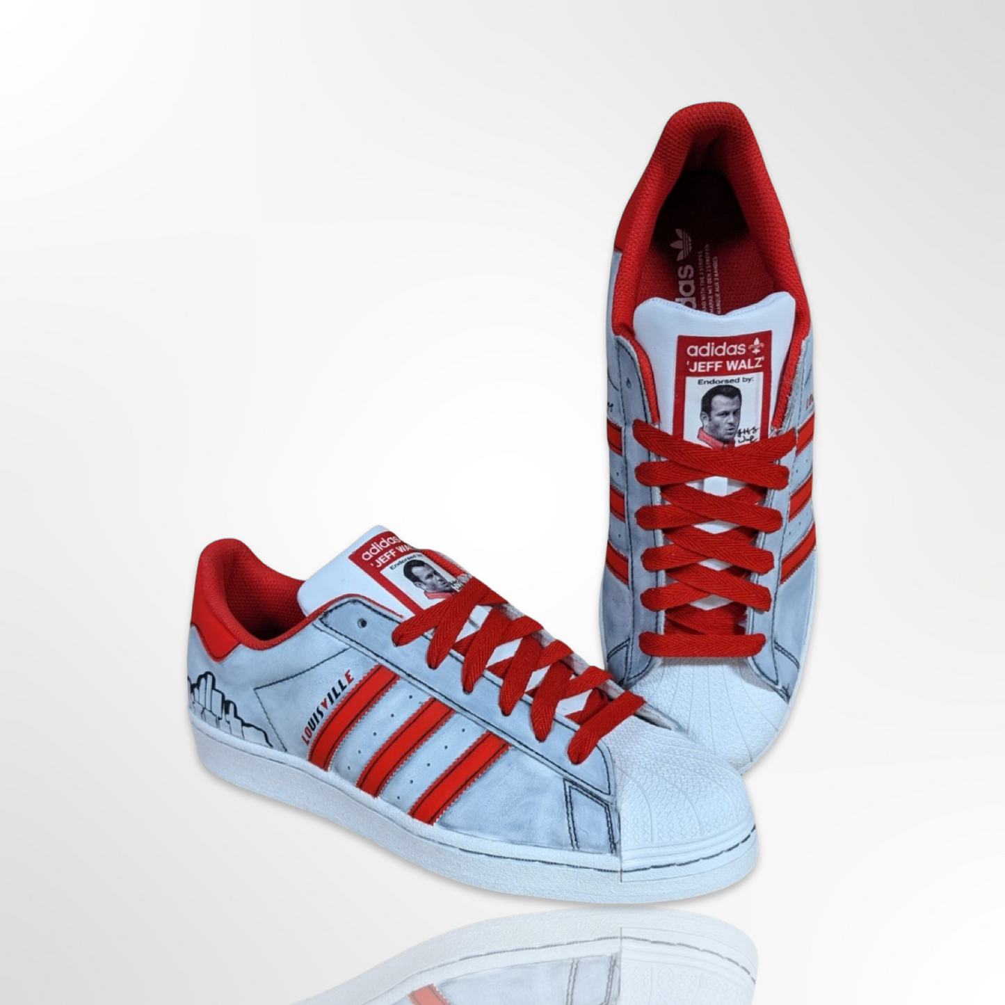 UofL University of Louisville "Rep My City" Custom Shoes - Adidas Superstar - FREE SHIPPING