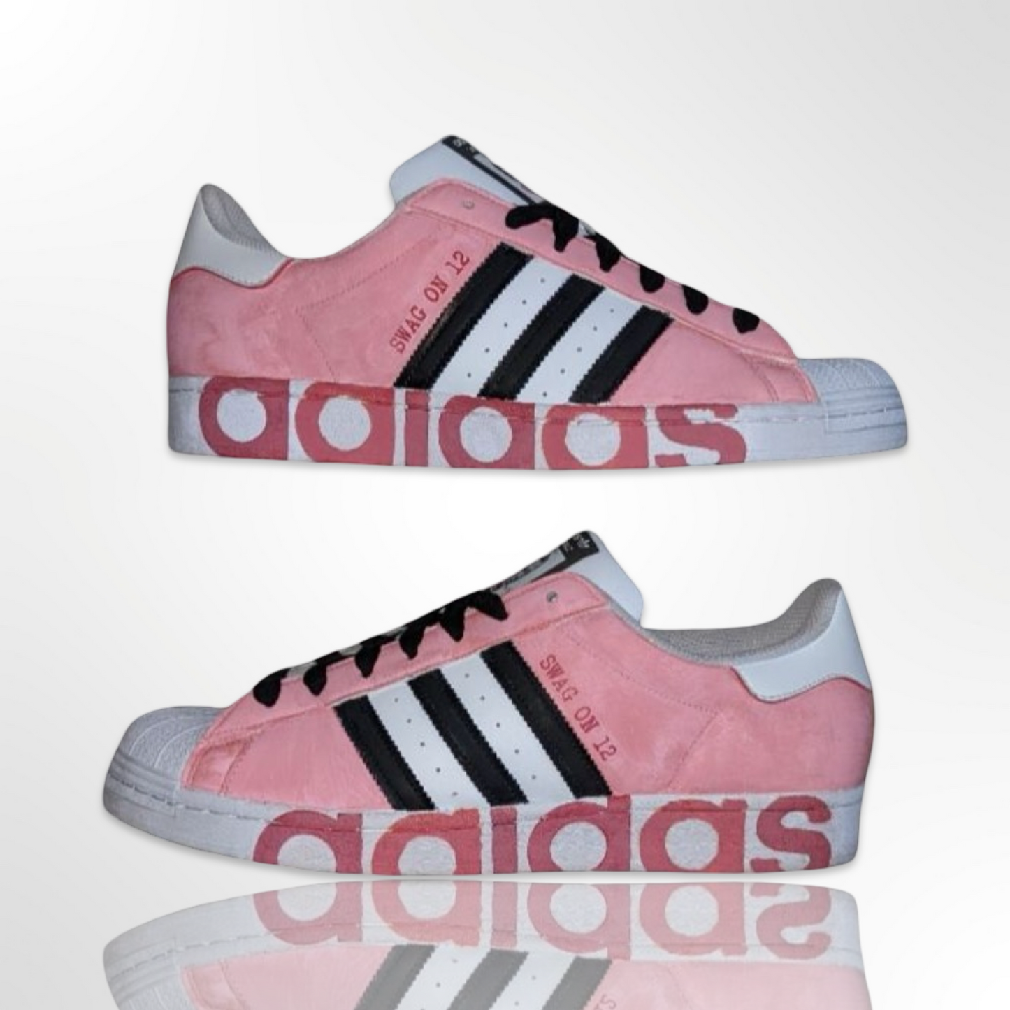 UofL University of Louisville Breast Cancer Awareness Custom Shoes- Adidas Superstar - FREE SHIPPING
