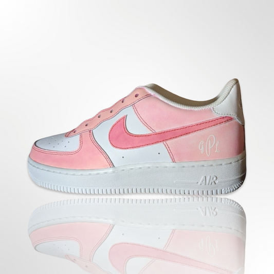 Pink/White Custom Shoes - Nike Air Force 1 Low - FREE SHIPPING