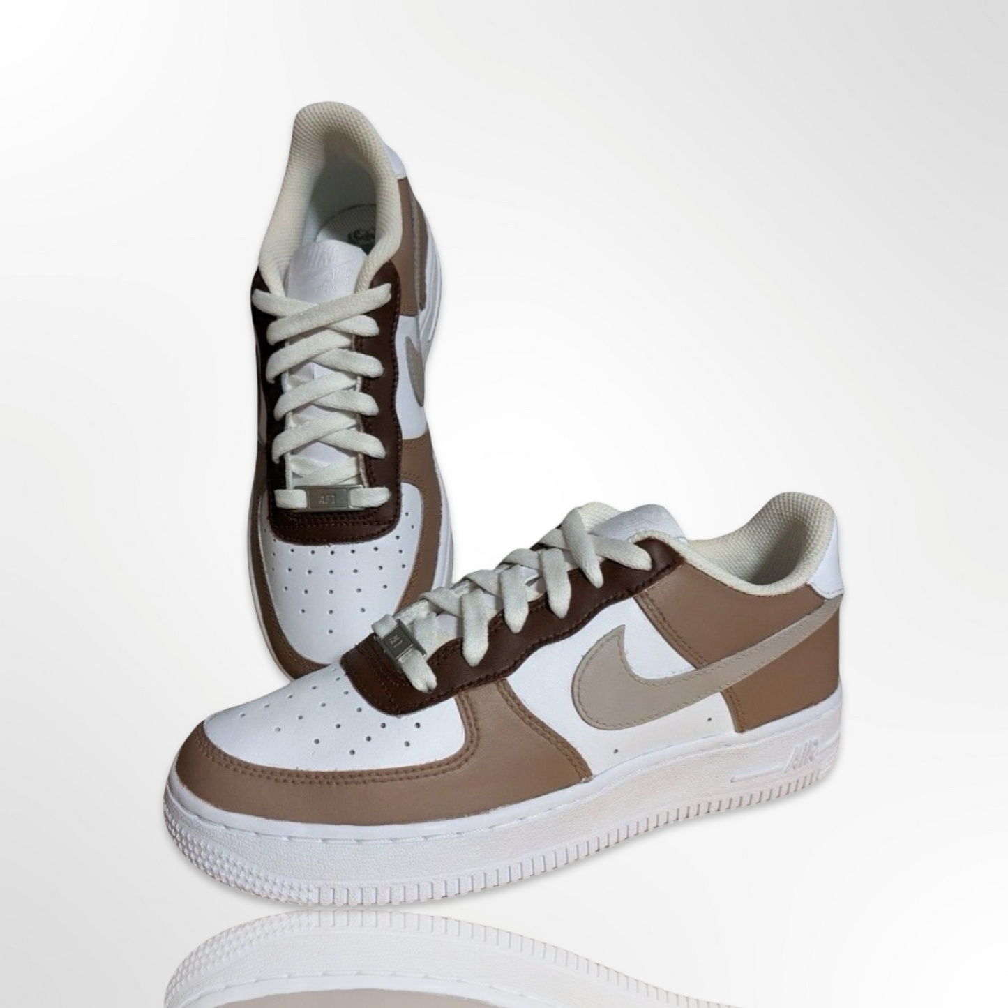 "Chocolate Mocha" Custom Shoes - Nike Air Force 1 Low - FREE SHIPPING
