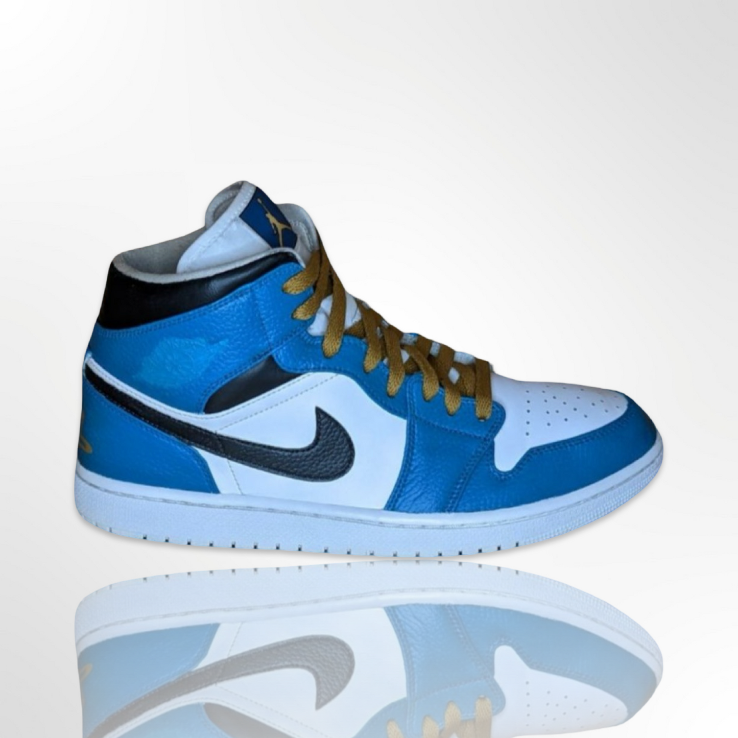 "Jacksonville Jaguars" Custom Shoes - Jordan 1 Mid - FREE SHIPPING