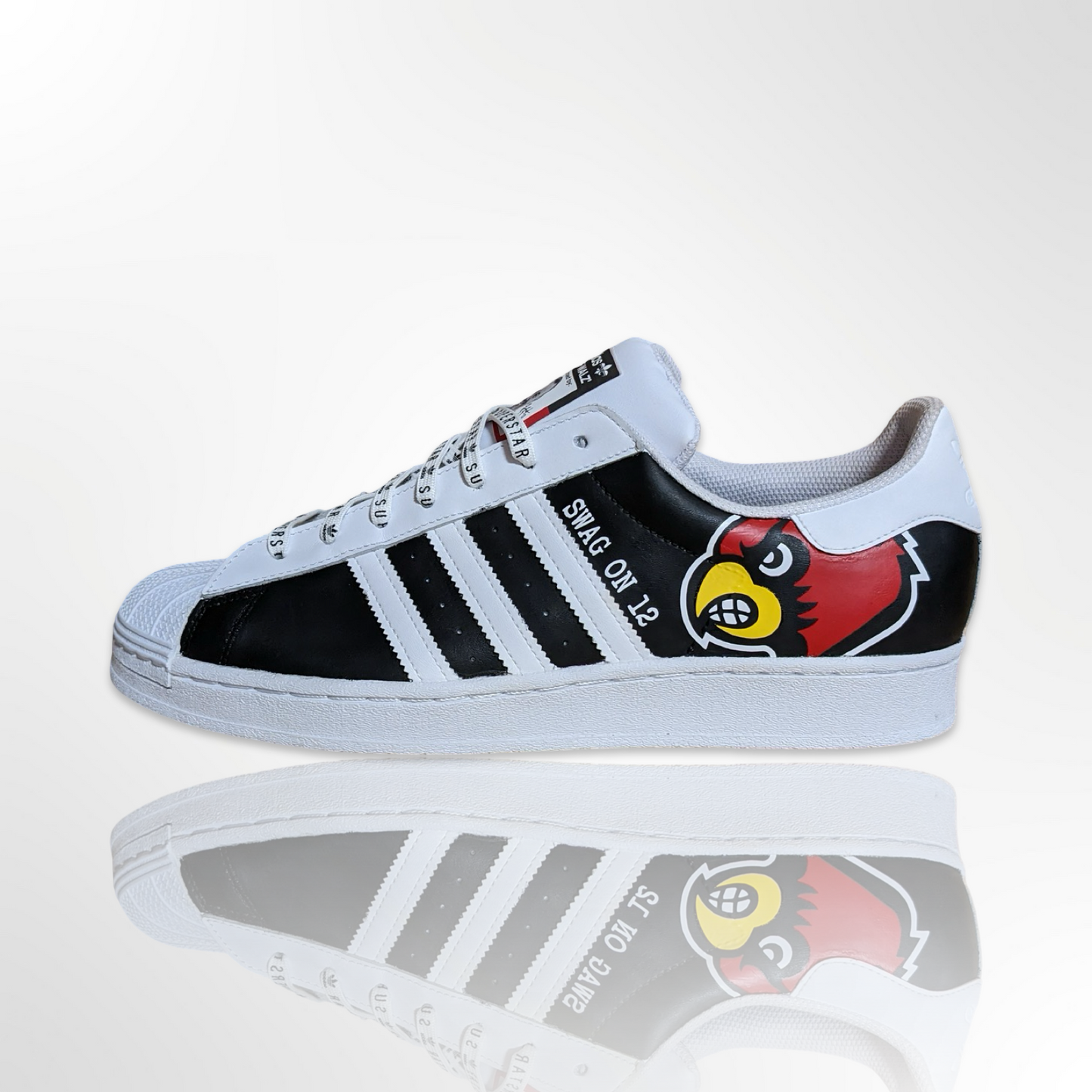 UofL University of Louisville "Card's Skyline" Custom Shoes - Adidas Superstar - FREE SHIPPING