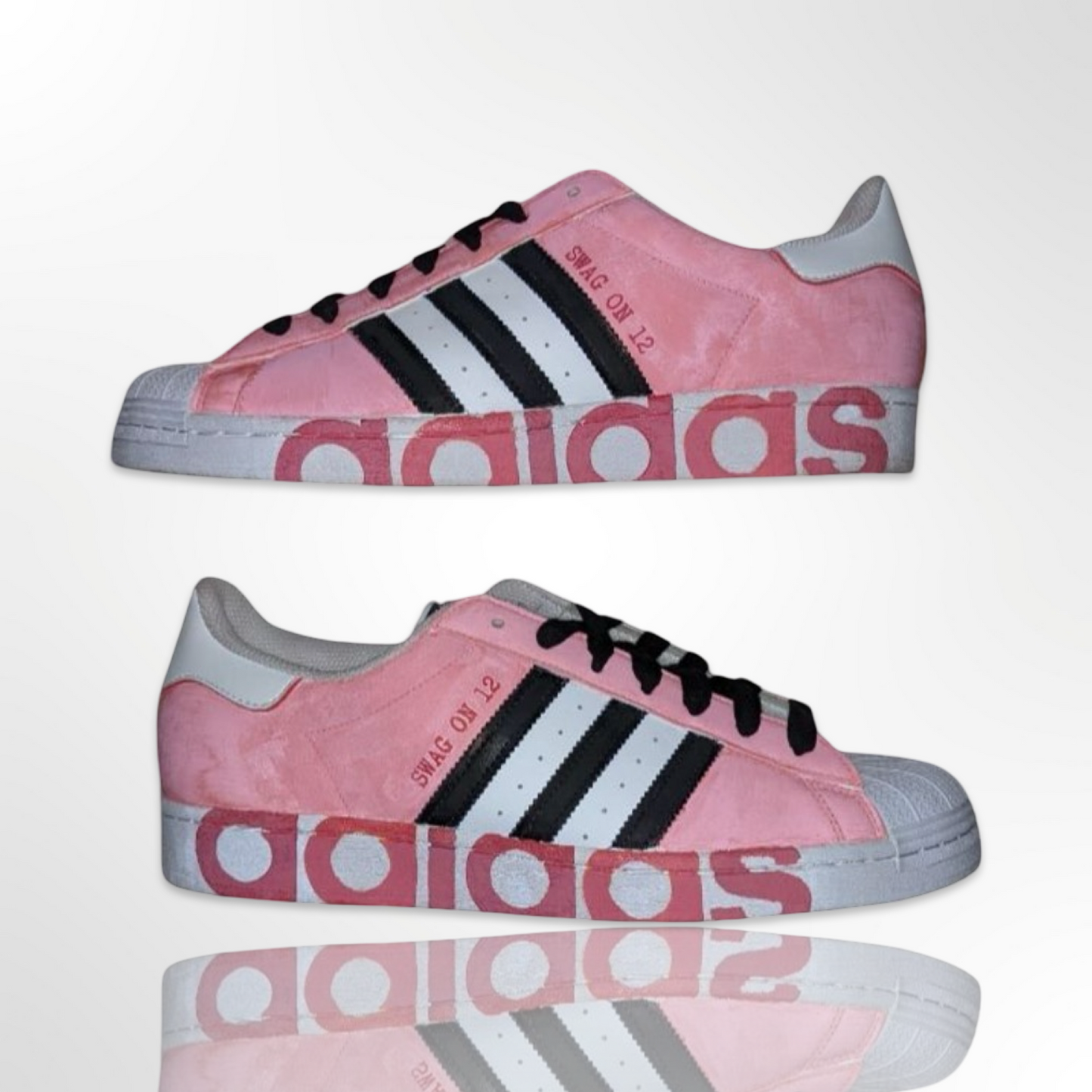 UofL University of Louisville Breast Cancer Awareness Custom Shoes- Adidas Superstar - FREE SHIPPING