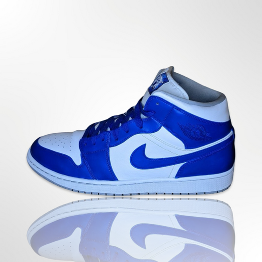 "UK" University of Kentucky Custom Shoes - Air Jordan 1 Mid - FREE SHIPPING
