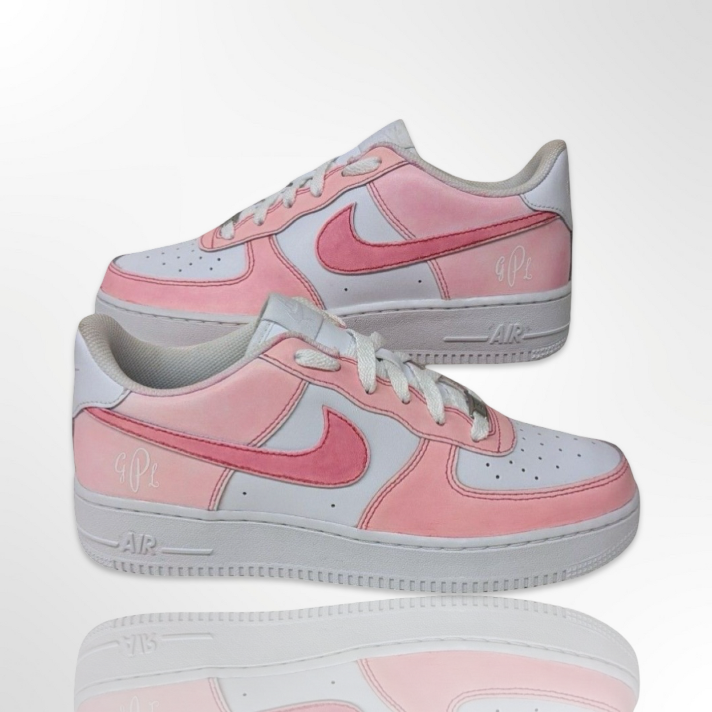 Pink/White Custom Shoes - Nike Air Force 1 Low - FREE SHIPPING