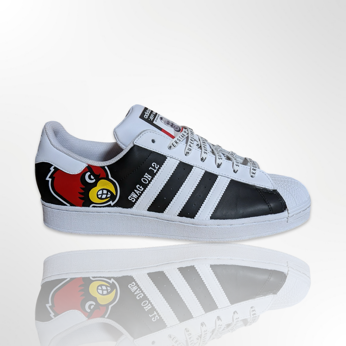 UofL University of Louisville "Card's Skyline" Custom Shoes - Adidas Superstar - FREE SHIPPING