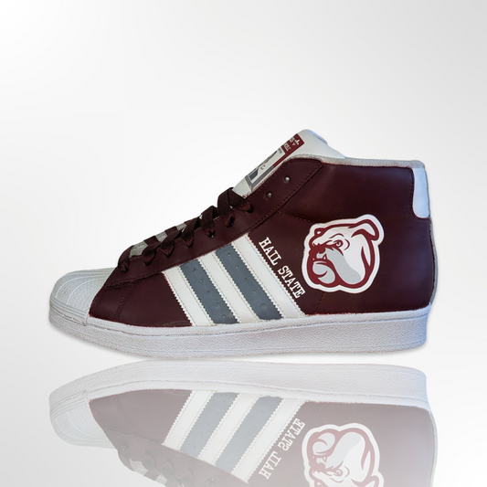"Hail State Bulldogs" Custom Shoes - Adidas Superstar - FREE SHIPPING