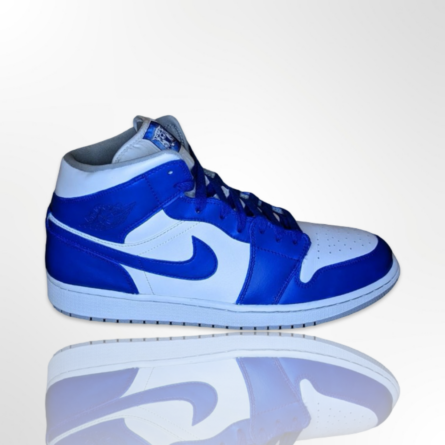 "UK" University of Kentucky Custom Shoes - Air Jordan 1 Mid - FREE SHIPPING