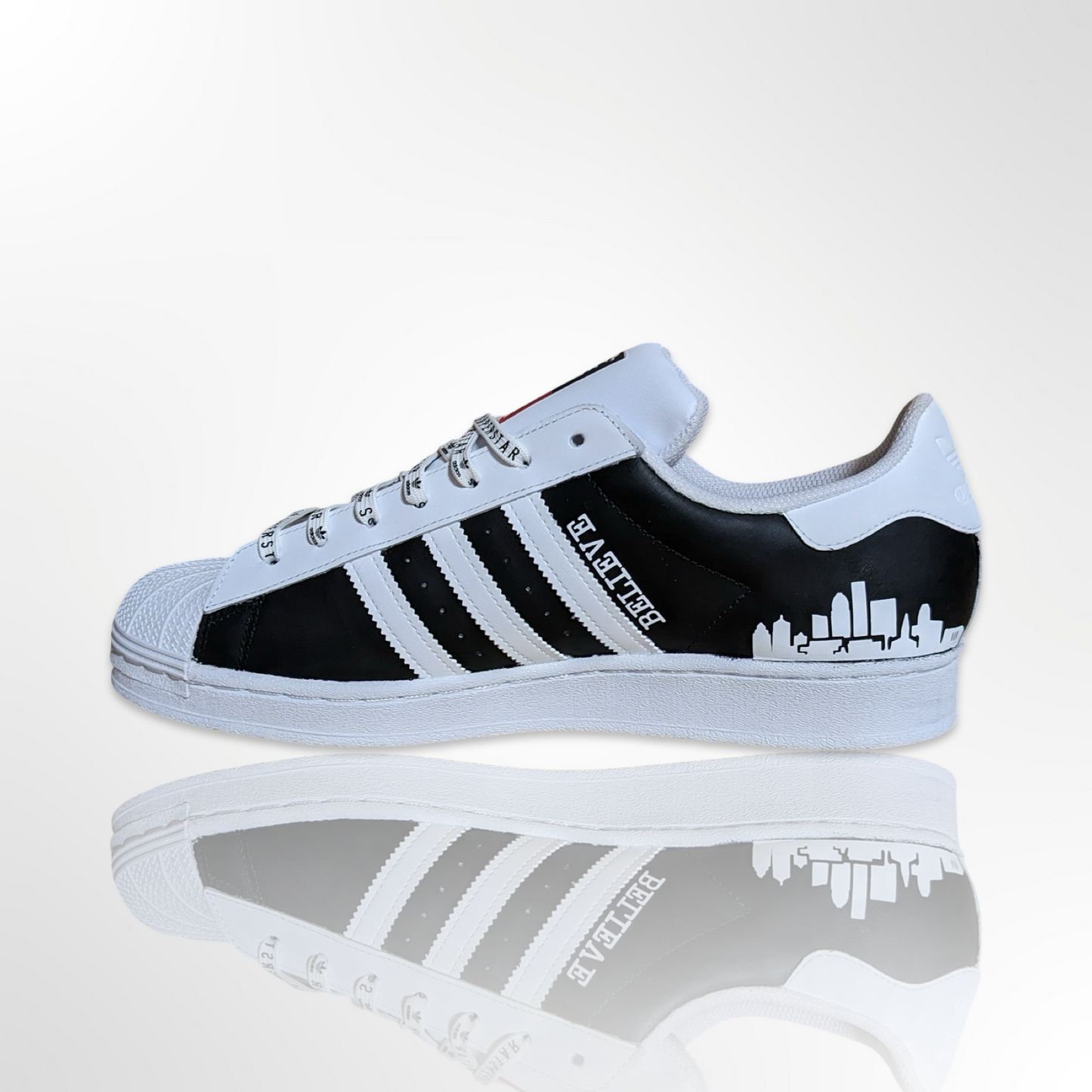 UofL University of Louisville "Card's Skyline" Custom Shoes - Adidas Superstar - FREE SHIPPING