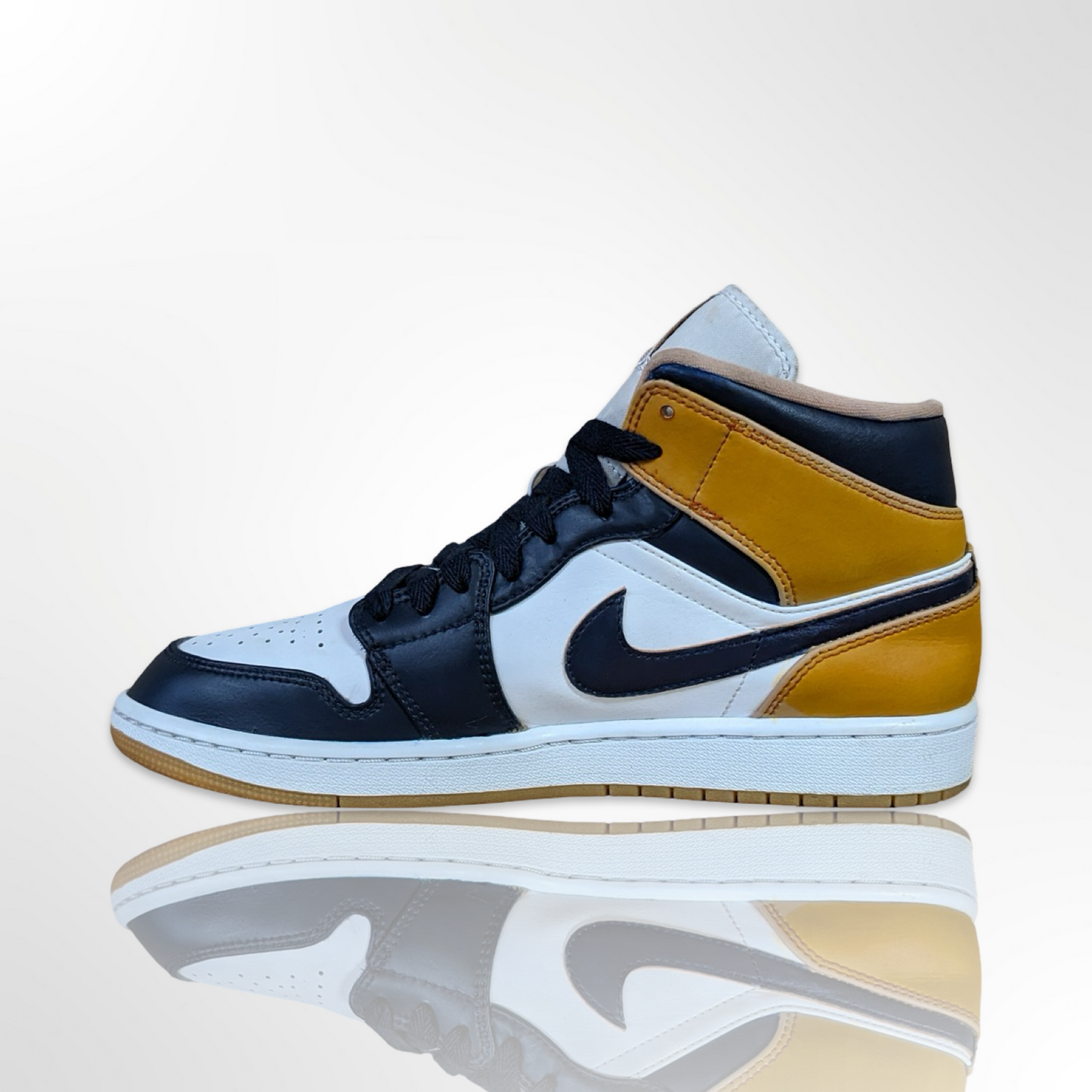 Murray State Navy and Gold Custom Shoes - Jordan 1 Mid - FREE SHIPPING