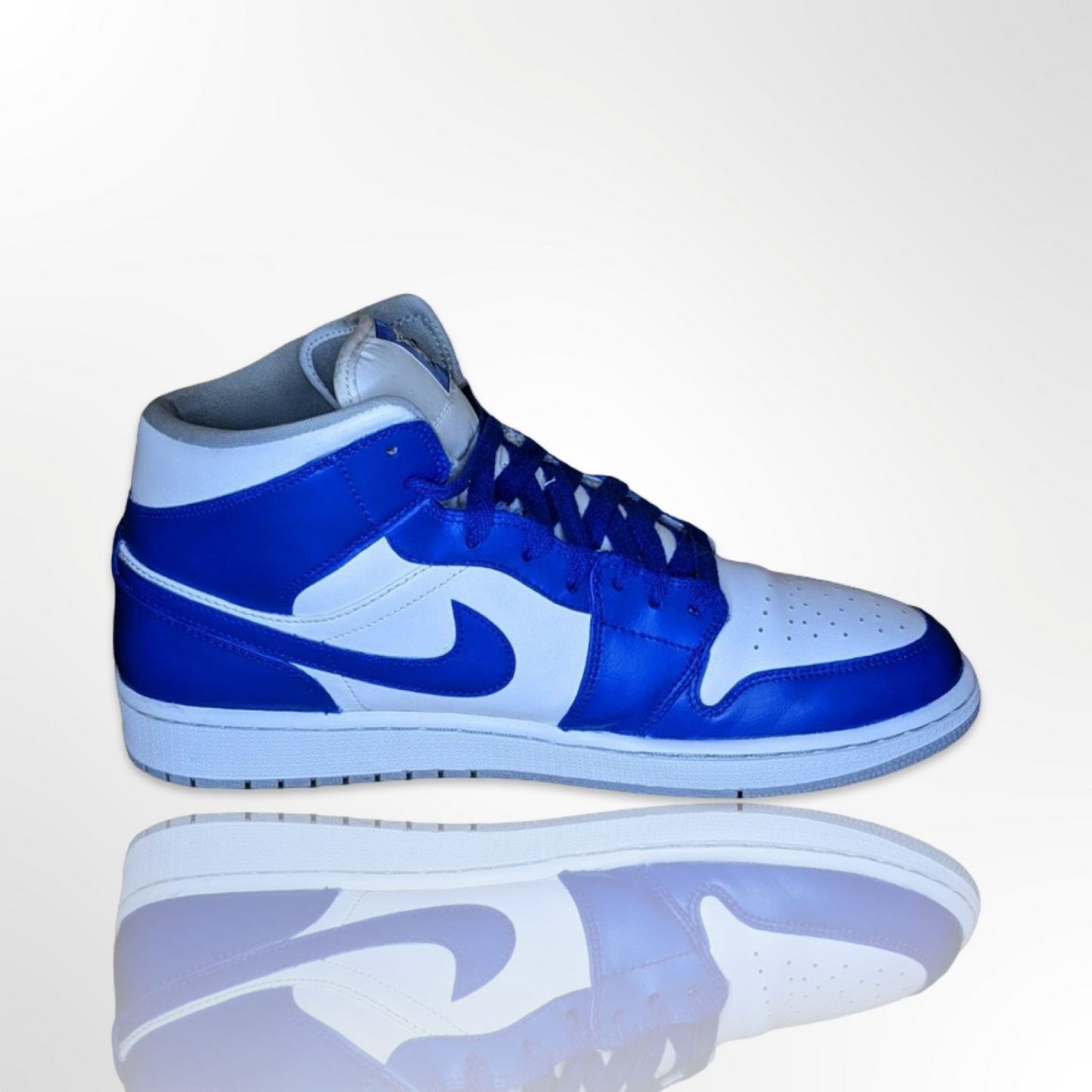 "UK" University of Kentucky Custom Shoes - Air Jordan 1 Mid - FREE SHIPPING