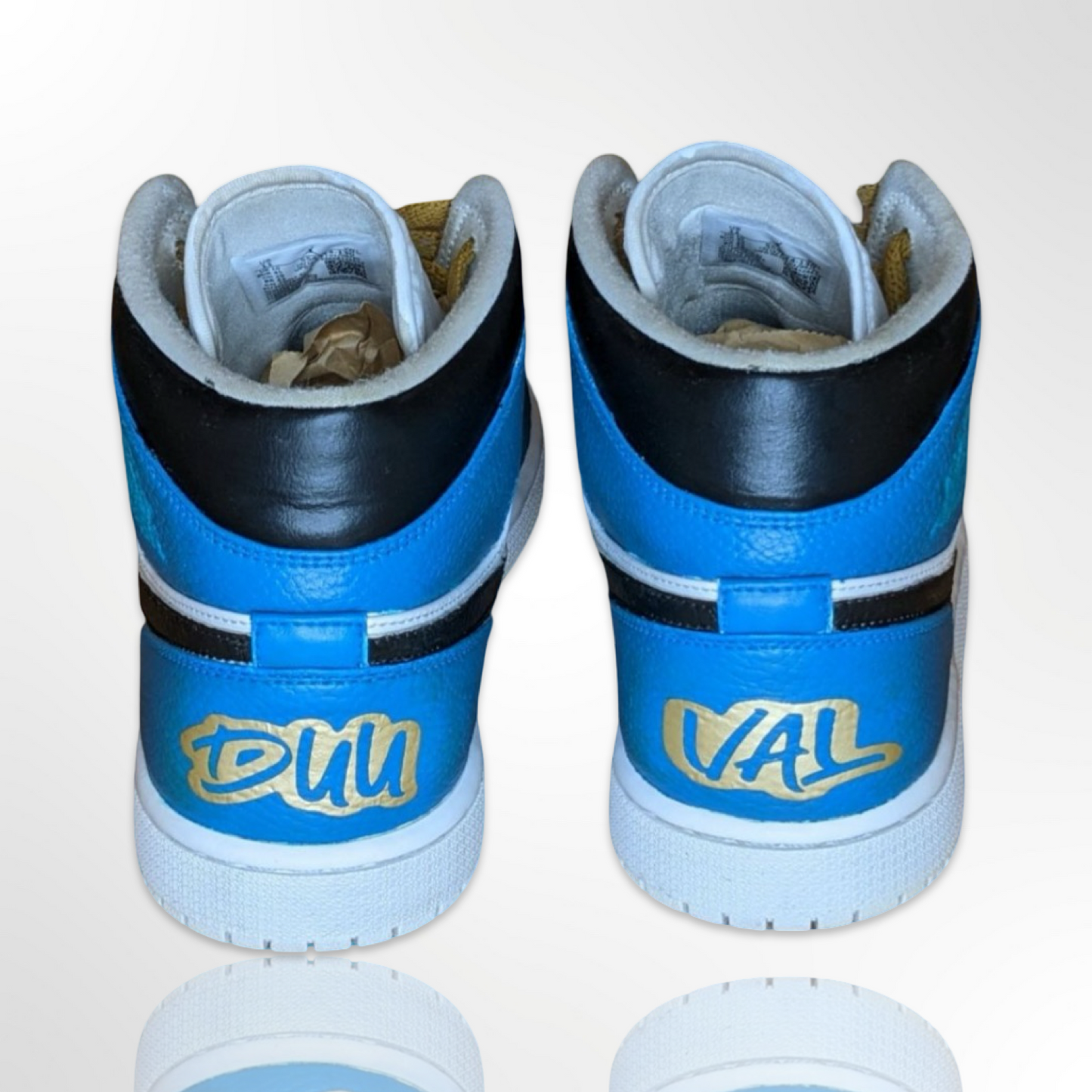 "Jacksonville Jaguars" Custom Shoes - Jordan 1 Mid - FREE SHIPPING