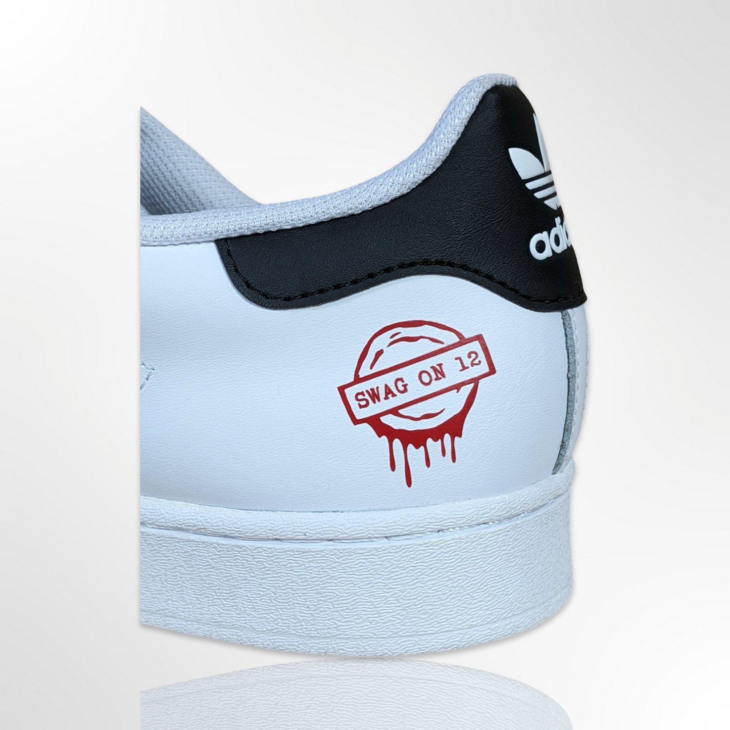 UofL University of Louisville White/Red/Black - "Louisville LOVE" Custom Shoes - Adidas Superstar - FREE SHIPPING