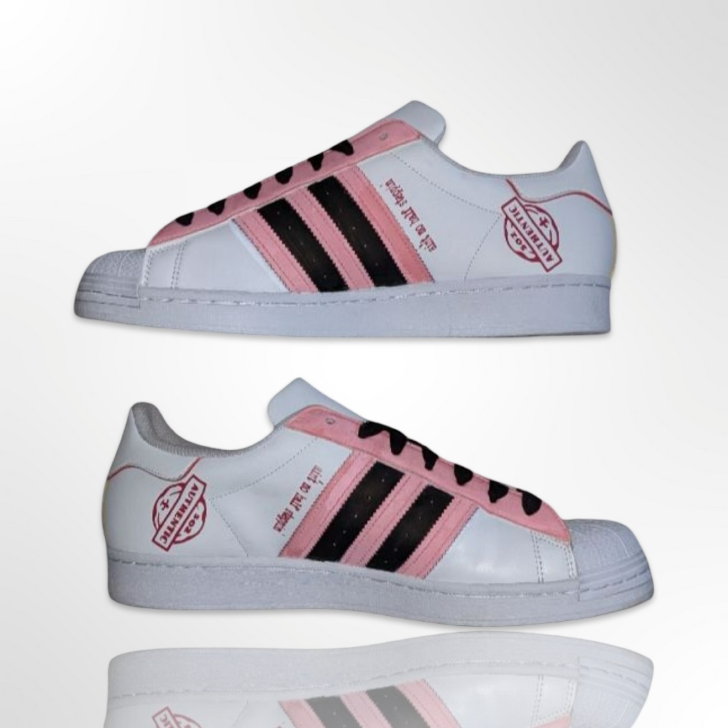 UofL University of Louisville Breast Cancer Awareness Custom Shoes- Adidas Superstar - FREE SHIPPING