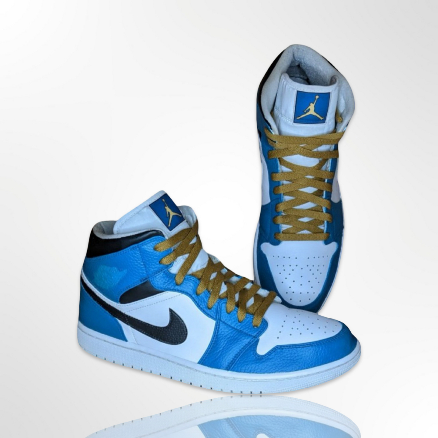 "Jacksonville Jaguars" Custom Shoes - Jordan 1 Mid - FREE SHIPPING