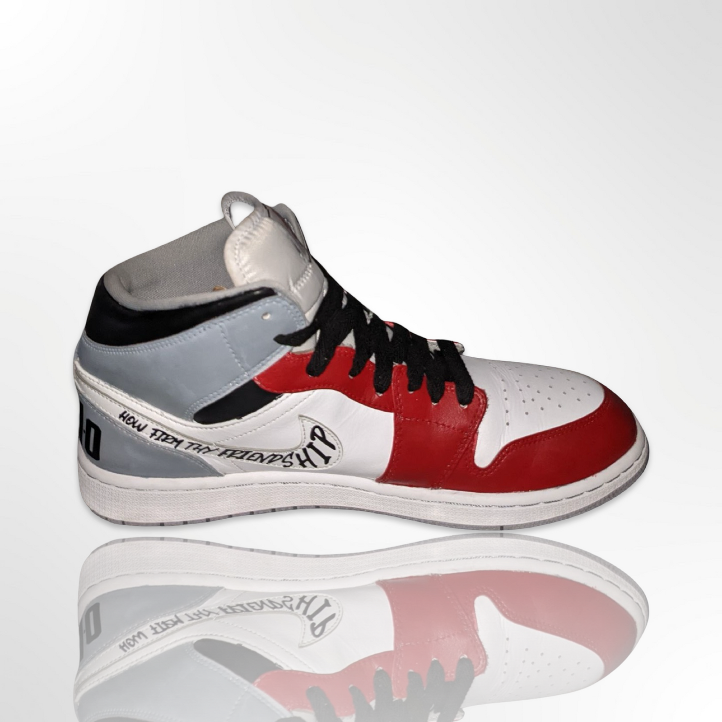 Ohio State University Red Plaid Custom Shoes - Air Jordan 1 Mid - FREE SHIPPING