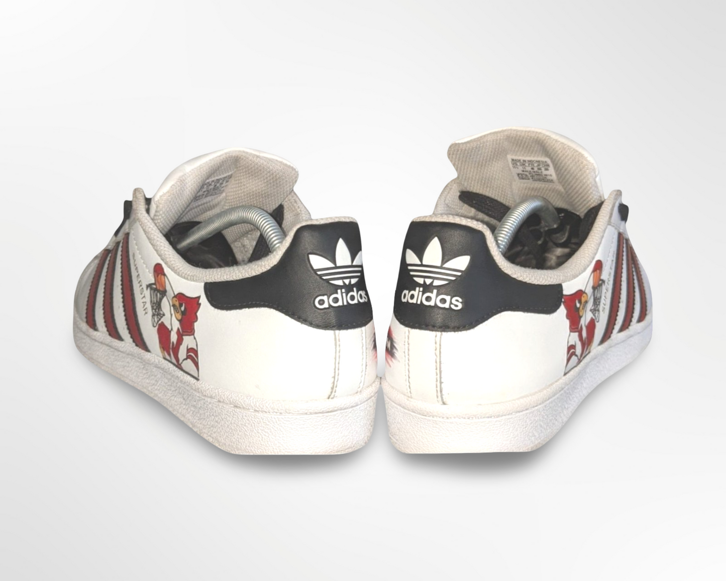 "Jeff Walz 1" White/Red Custom Shoes - Superstar Shell Toe - FREE SHIPPING